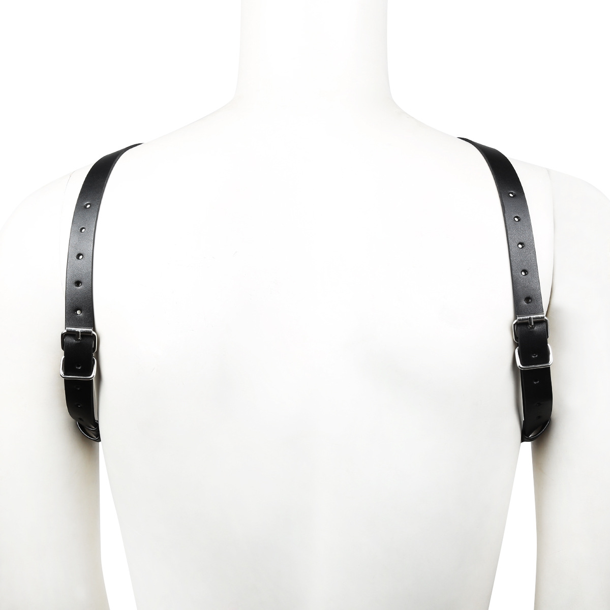 sm情趣用品批发男款黑色胸带铁圈捆绑带双条皮带束缚衣服成人道具