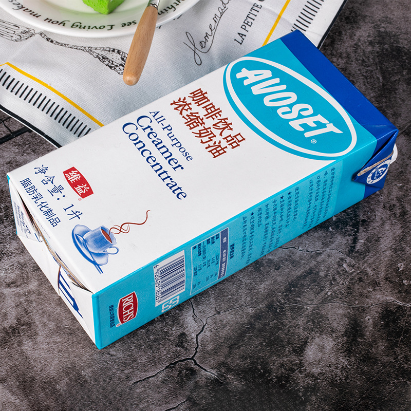 爱护牌咖啡奶油1l植脂奶油咖啡用冰淇淋奶盖奶茶烘焙原料整件