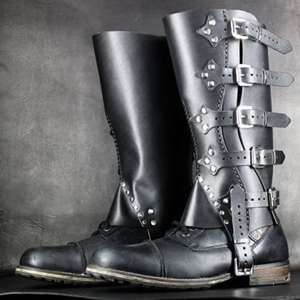 欧洲中世纪宫廷武士pu皮革皮带扣护腿鞋套话剧演绎cos摄影道具