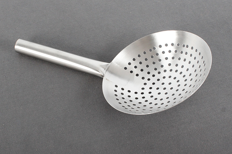 加厚漏勺不锈钢笊篱捞勺厨房油炸漏孔勺油鼓漏家用酒店滤勺过滤网