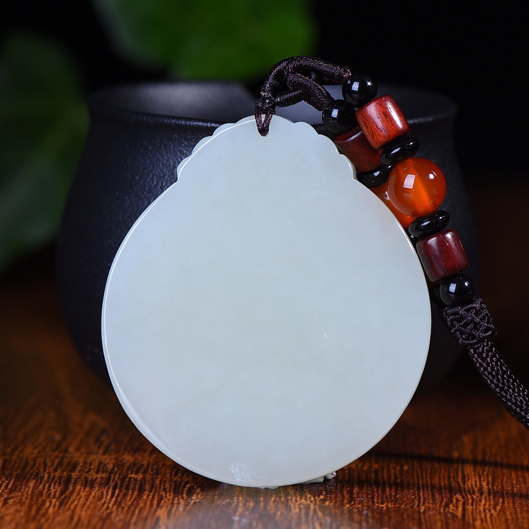 支持鉴定/一件代发保真和田玉坠佛手挂件悟道玉石吊坠纳福玉佩