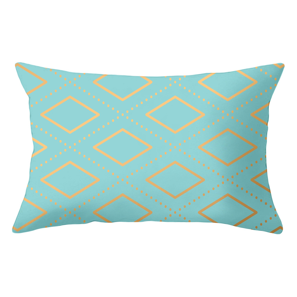 几何花纹长方形抱枕套办公室汽车沙发靠垫腰枕套批发赠品礼品定制