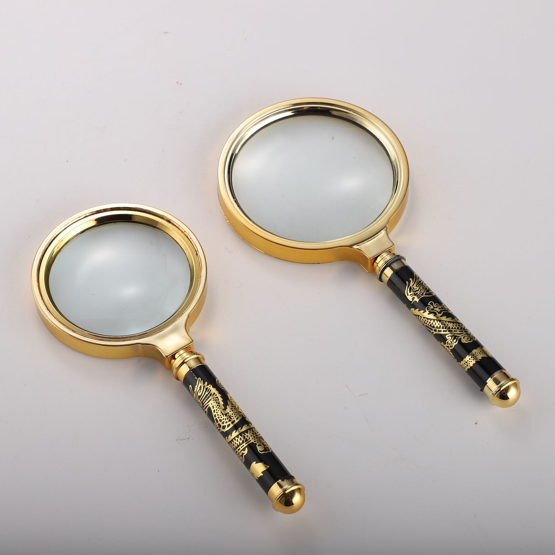 手持放大镜龙柄放大镜光学放大镜红木放大镜