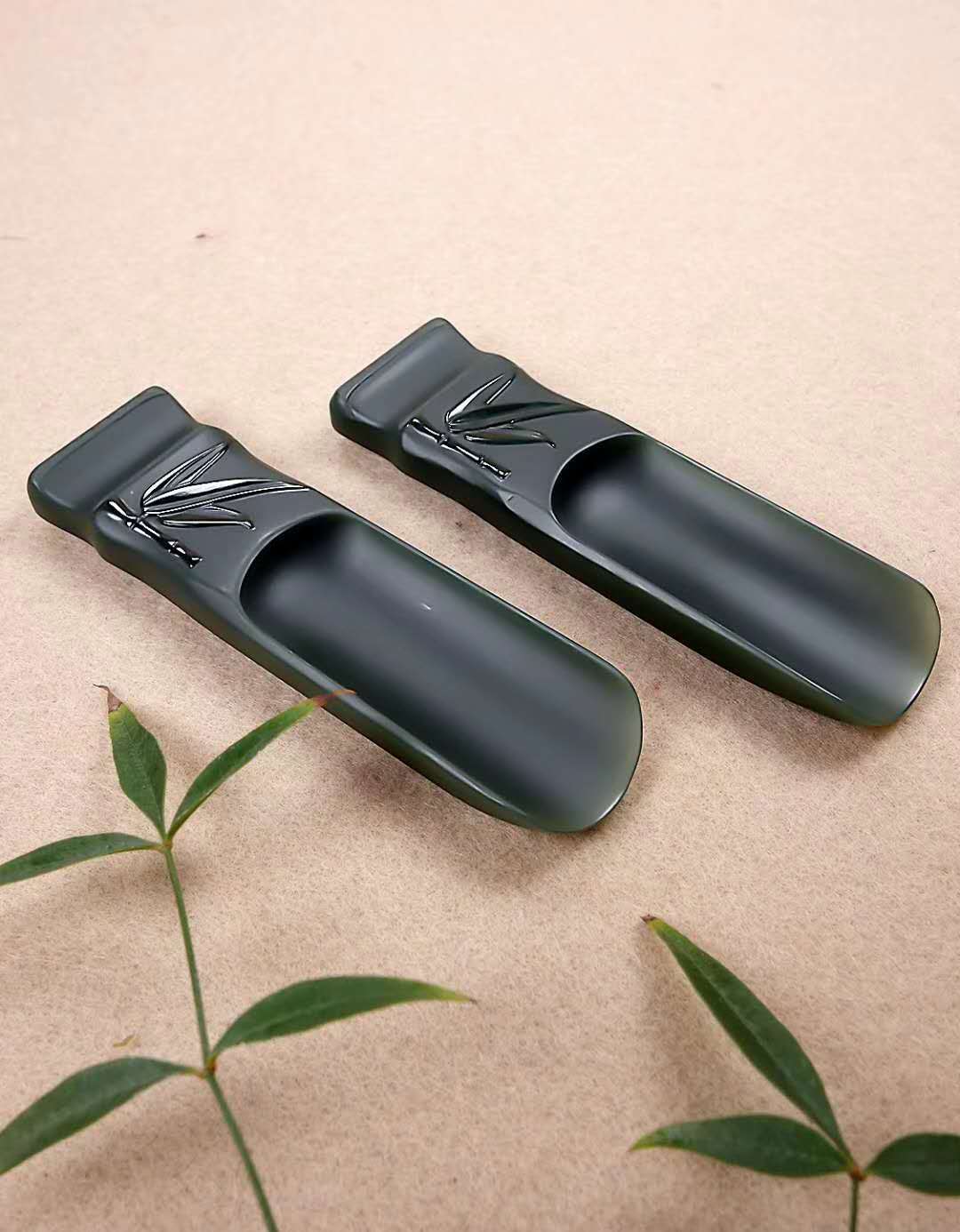 厂家批发新疆和田玉小茶铲 青玉新疆手工雕刻节节高升玉石茶铲