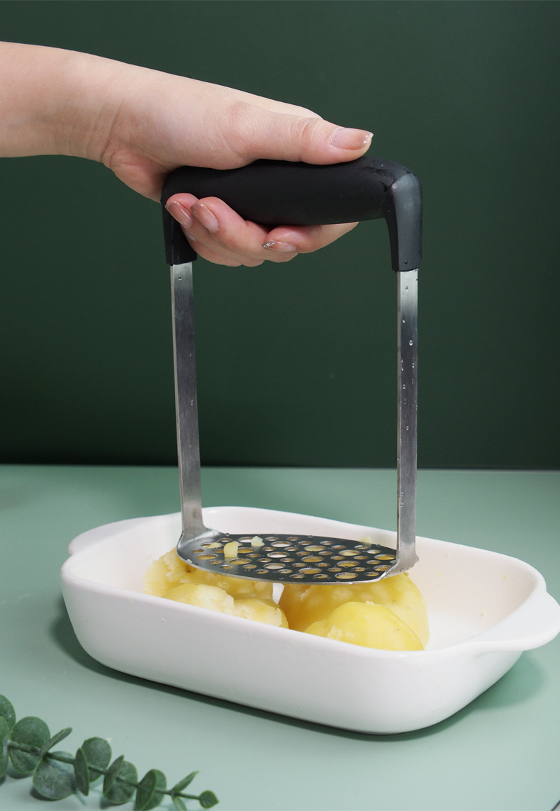 省力家用手动不锈钢土豆压捣碎器压薯器红薯地瓜压碎器 防滑手柄