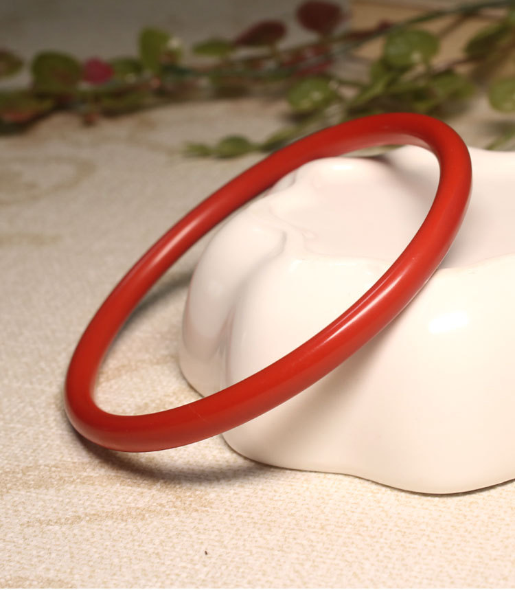 天然朱砂细手镯子高含量辟邪正品古风绕线帝王砂转运手环本命年女