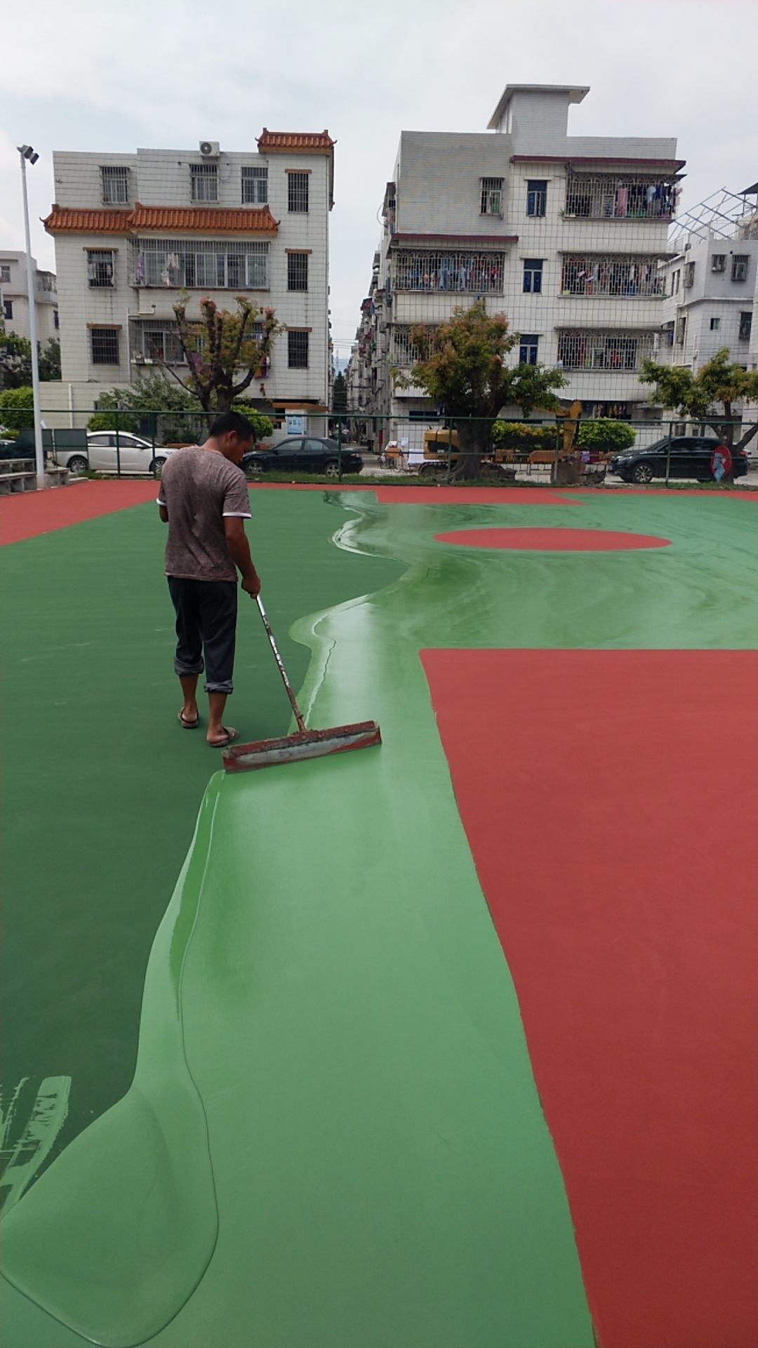 水性丙烯酸篮球场塑胶面层材料硬性丙烯酸塑胶面层篮球场地坪
