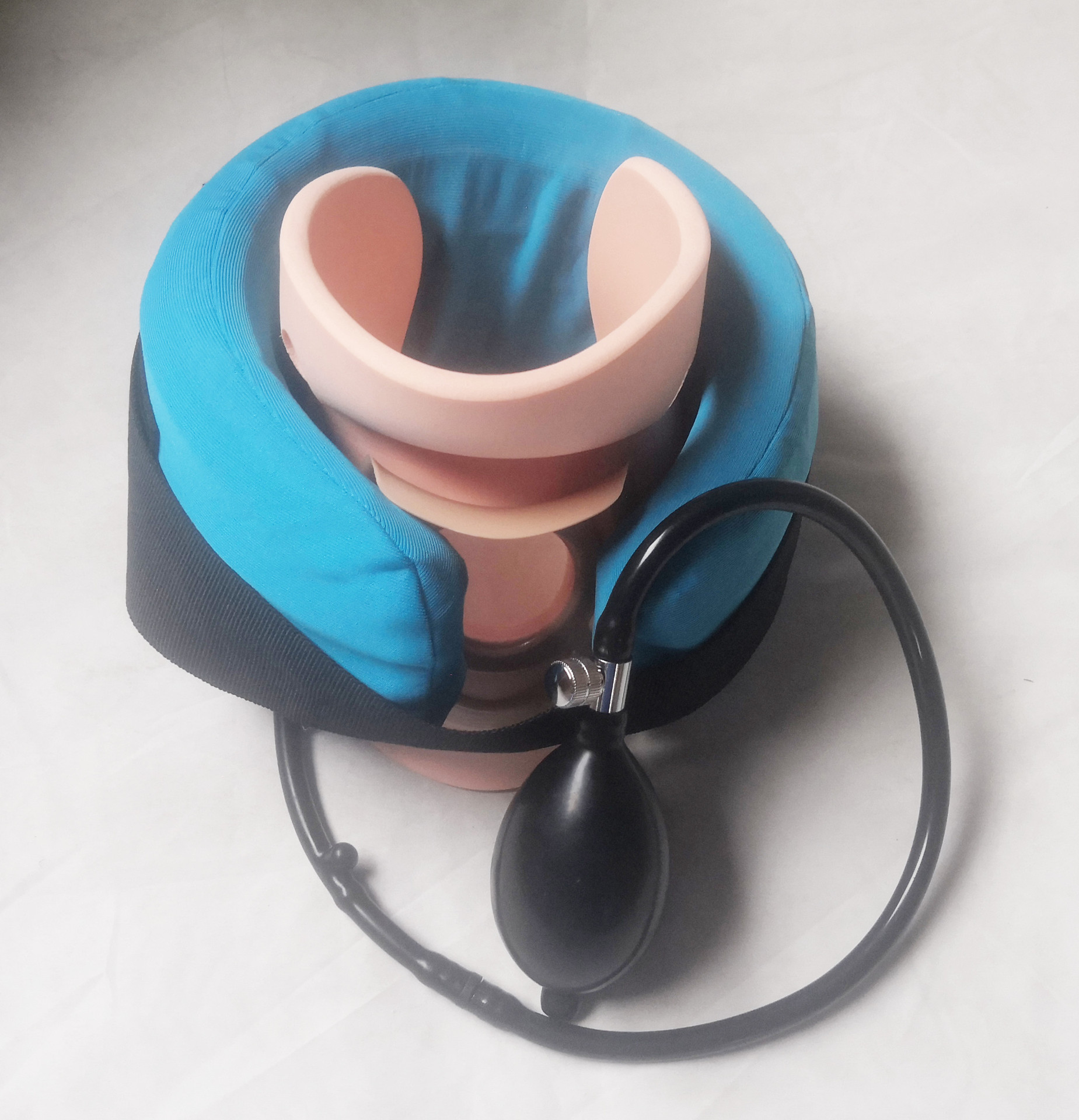 豪邦颈椎牵引器家用便携式充气颈托护颈拉伸颈部拉伸支撑围领