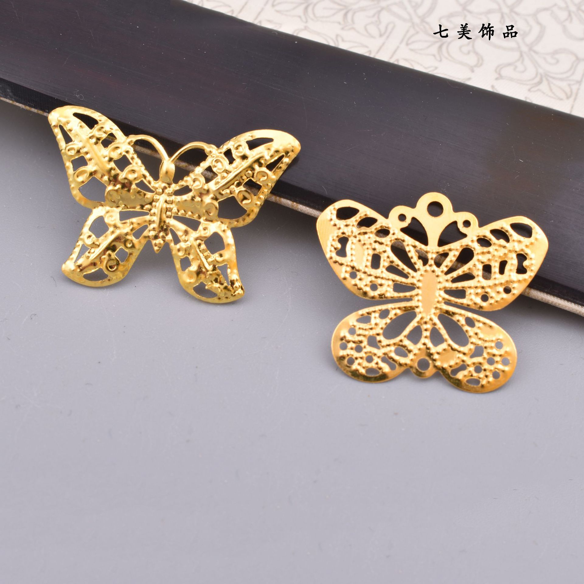 混款金属蝴蝶铁片古装凤冠饰品配件 diy古风新娘头饰配件发簪配件