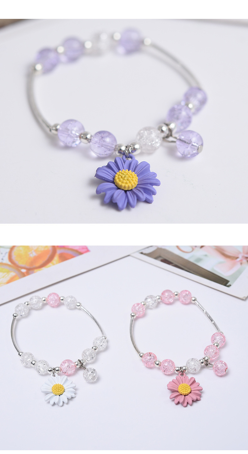 简约时尚爆花晶手链女学生闺蜜森系小雏菊手链饰品厂家直销