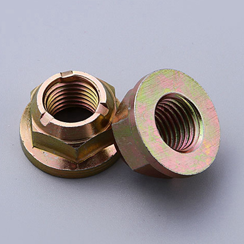 gb6183非金属嵌件六角法兰面锁紧螺母 尼龙法兰防松螺帽 汽车螺母