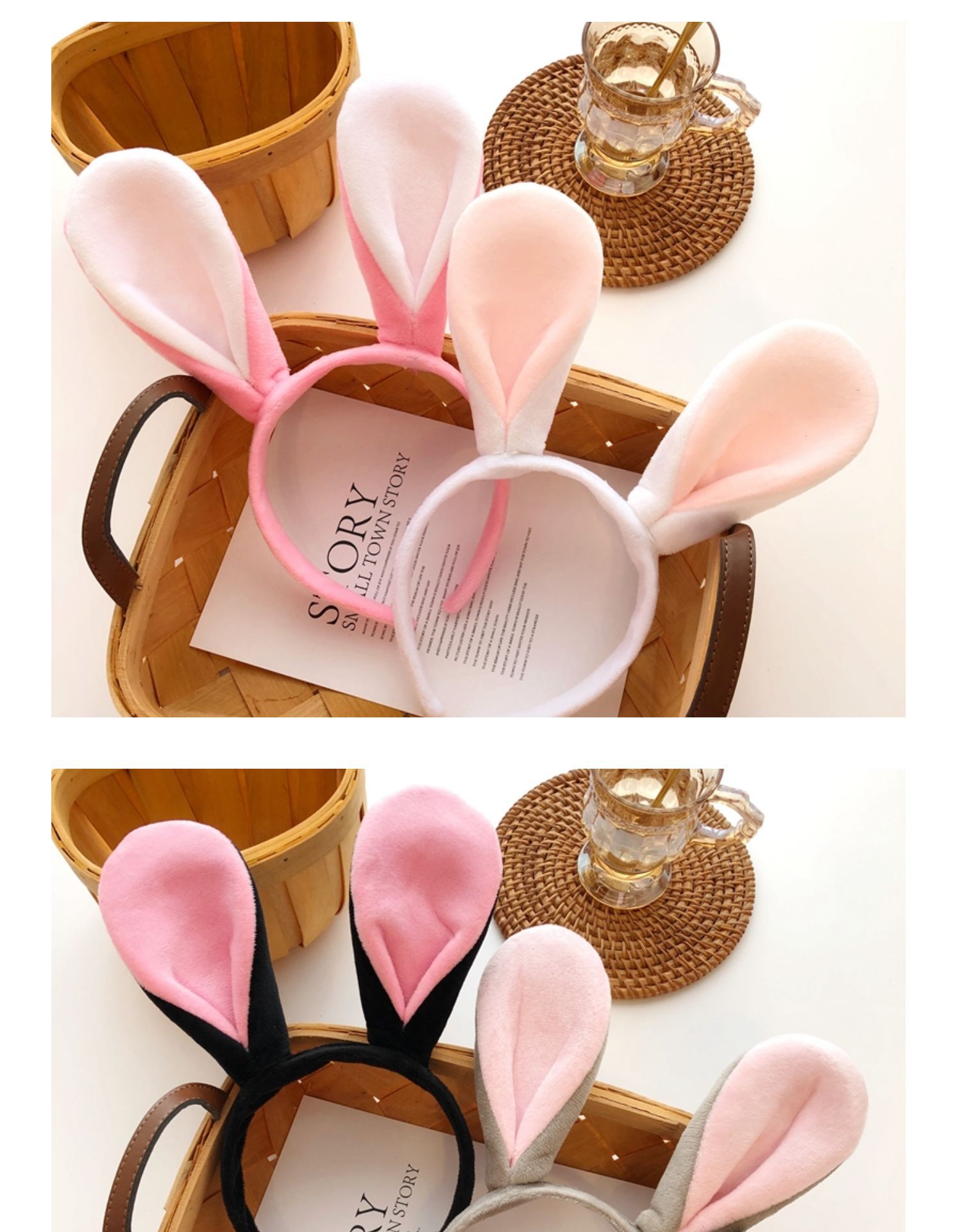 胡萝卜兔子耳朵发箍头饰洗脸束发带发夹子发饰游玩乐园表演头箍