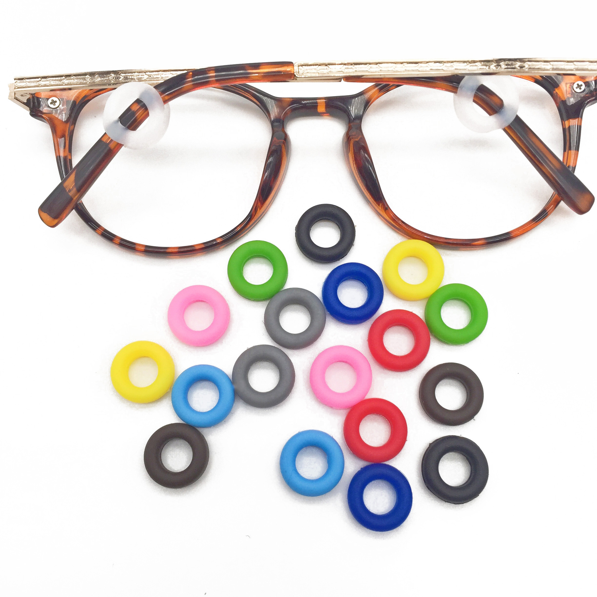 眼镜硅胶防滑套 耳勾 耳挂 眼镜配件 户外用品 圆形 05 散装