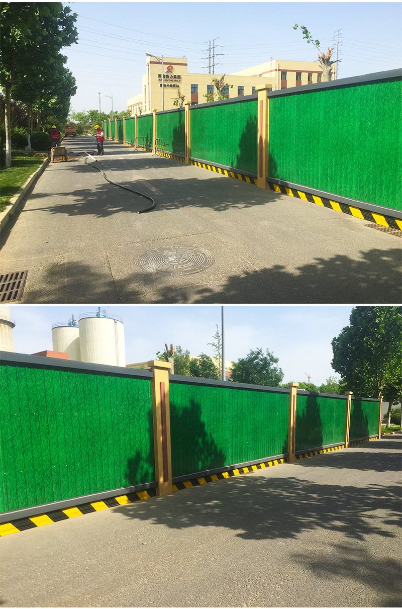 小草围挡厂家市政铁皮围挡pvc工地建筑施工隔离彩钢施工围挡