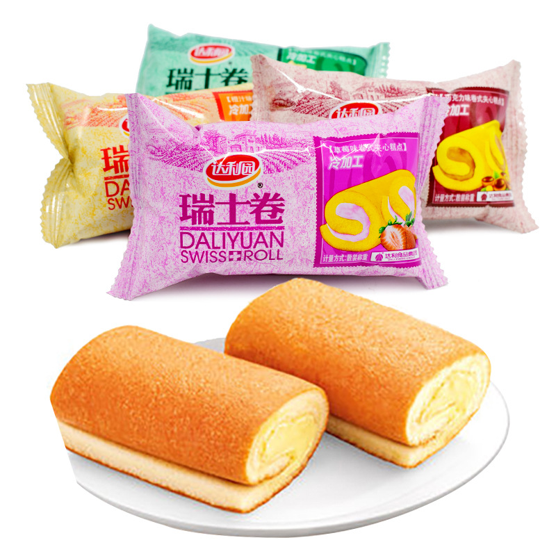 达利园瑞士卷整箱5斤散装夹心面包早餐蒸蛋糕点网红小吃零食礼包