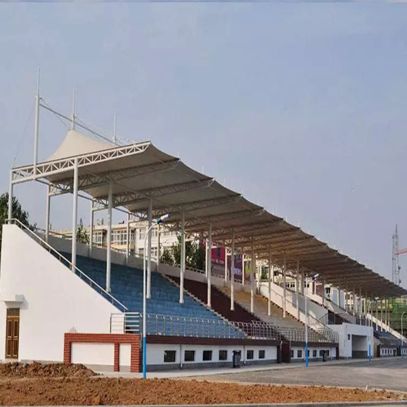 膜结构体育看台 户外大型张拉膜结构学校操场 体育场膜结构看台