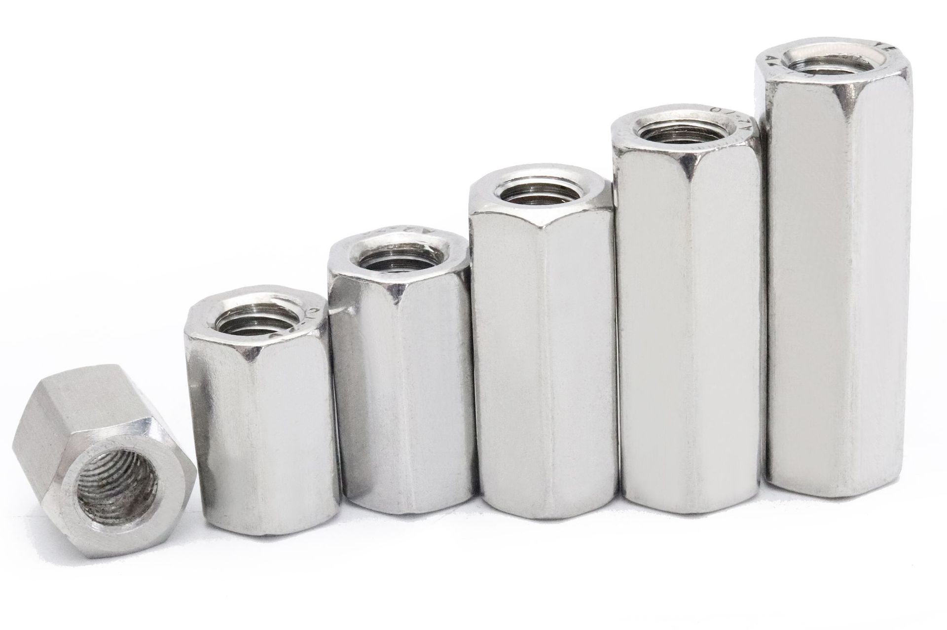 304不锈钢六角长螺母加长螺帽/m6/m8/m10/m12/m16/m20m24厂家直销