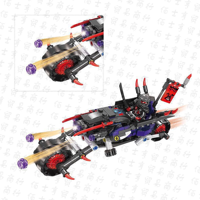 兼容乐高80016幻影忍者系列巨轮摩托车追击战拼装积木玩具70639