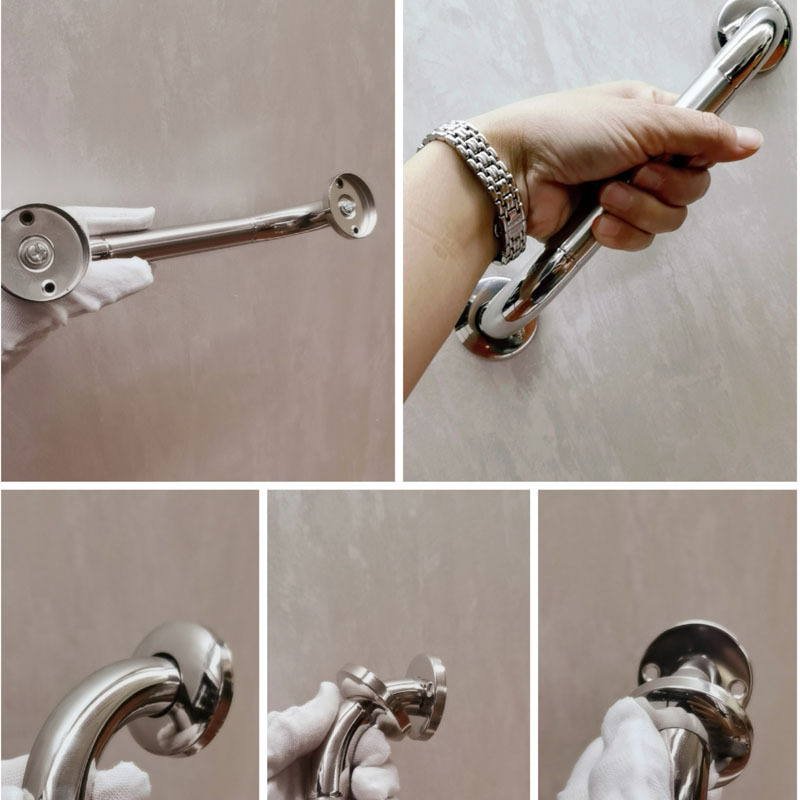 厂家直销高级不锈钢弯头拉手门把手浴室扶手栏杆老人浴室安全把手