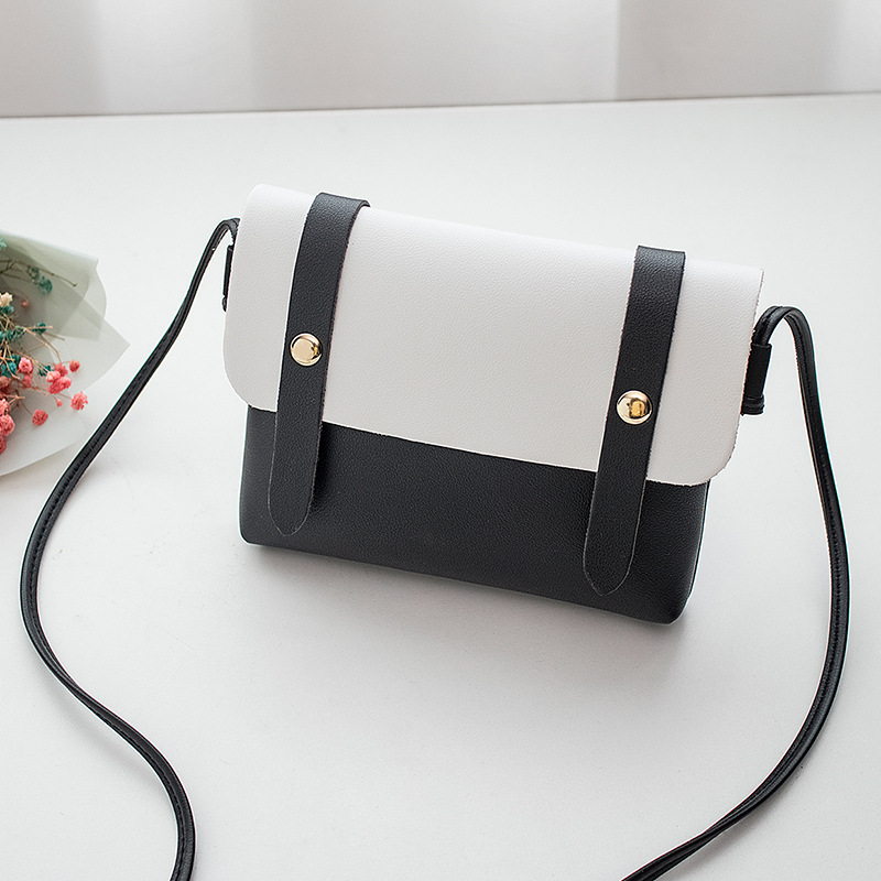 Small Fresh Contrast Color Small Square Bag Shoulder Bag Fashion All-Match Student Phone Bag Crossbody Bag Female One Piece Dropshipping