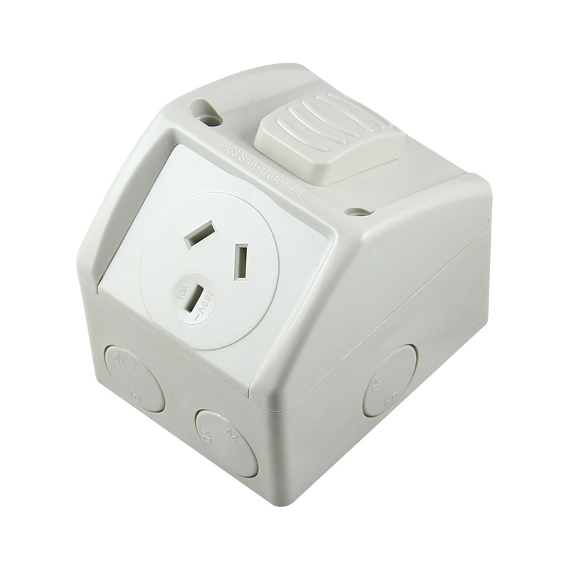 10a澳标saa插座 明装澳式开关插座 澳规标准澳大利亚2位两开两插