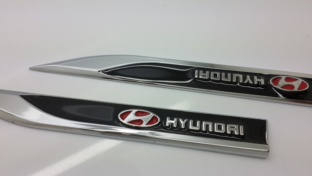 现代朗动金属车标 ix35 全新胜达ix45专用侧标叶子板装饰贴改装