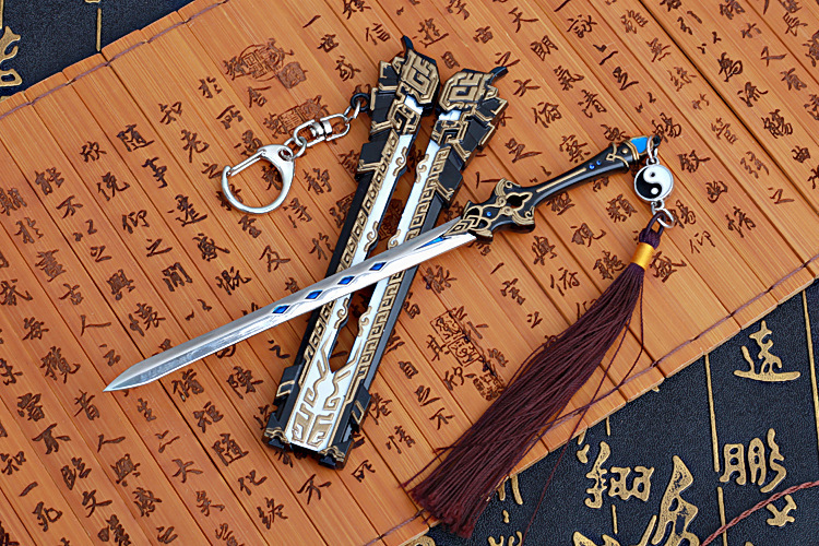 纯阳雪名剑带鞘兵器挂件武器刀扣玩具