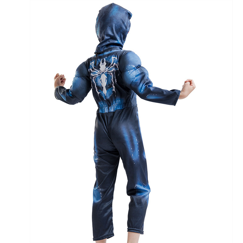 万圣节服装cospaly儿童肌肉毒液蜘蛛侠连体衣复仇者联盟表演套装