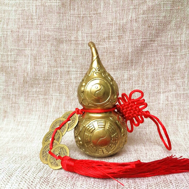 铜挂件铜葫芦铜五帝钱铜葫芦铜钱葫芦铜工艺品挂件不含税