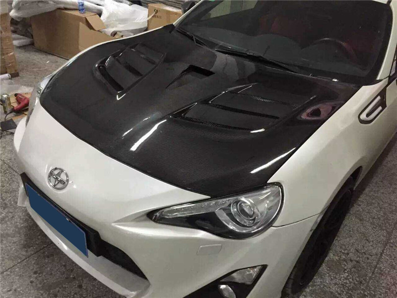 适用于丰田86引擎盖碳纤维改装开孔varis款gt86通装配件工厂直供
