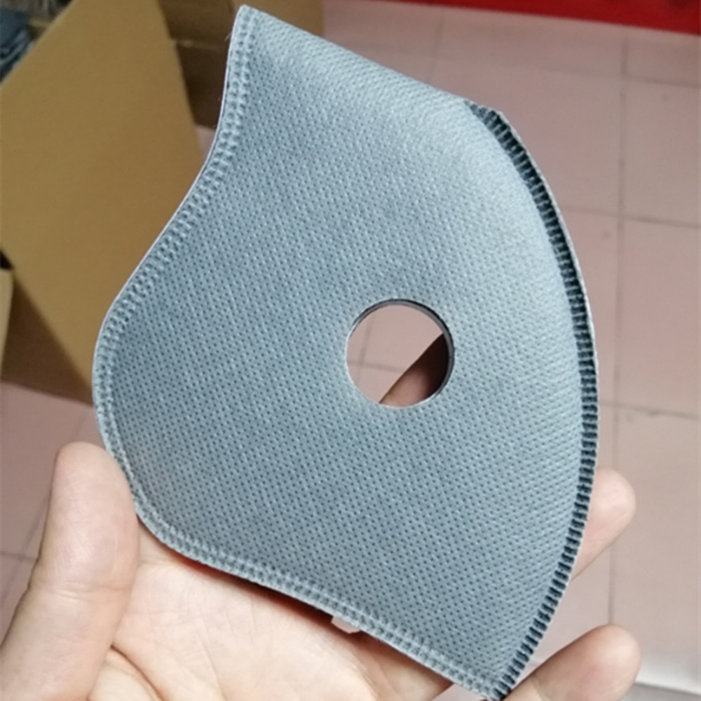 现货骑行面罩过滤片 5层含熔喷布防护活性炭滤芯防尘口罩内芯垫片