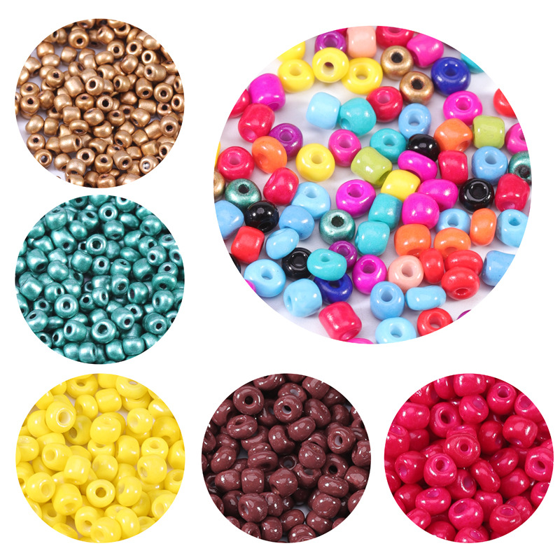 1000 Pcs/Bag Glass Beads Diy Handmade Beaded Clothing Bracelet Necklace Accessories 2.5-4mm