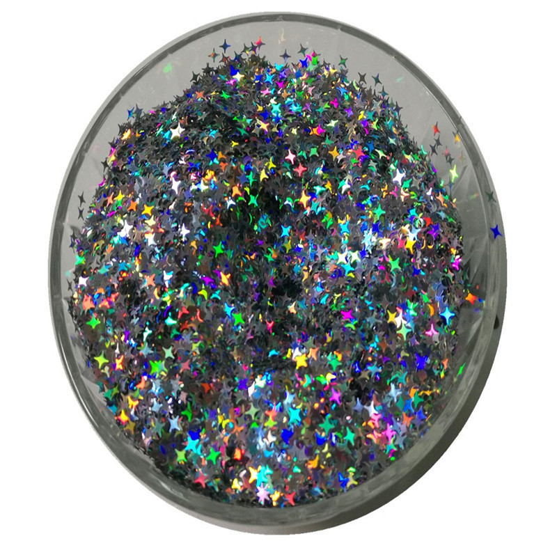 新款特色金葱粉4mm四角星形亮片 彩妆美甲亮片抖音网红闪光镭射片