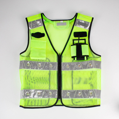 警博盾f-07-led交通反光背心安防反光马甲警示反光衣厂家直销