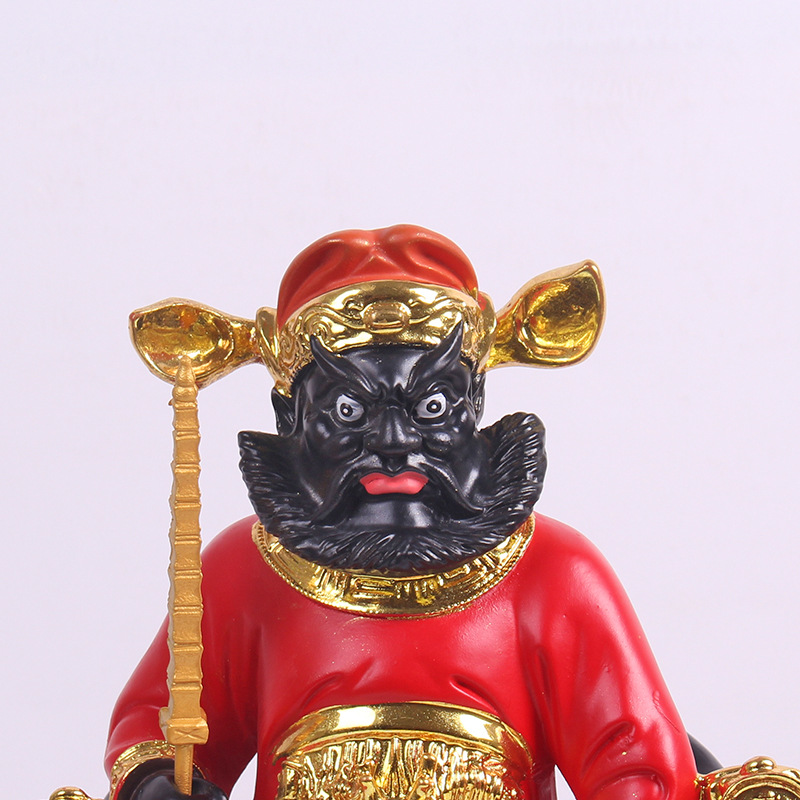 钟馗神像1216英寸彩绘树脂家用捉鬼天师佛像供奉摆件