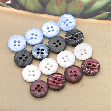 树脂衬衫开衫纽扣女士雪纺衫扣子仿贝壳曼哈顿衬衣钮扣批发