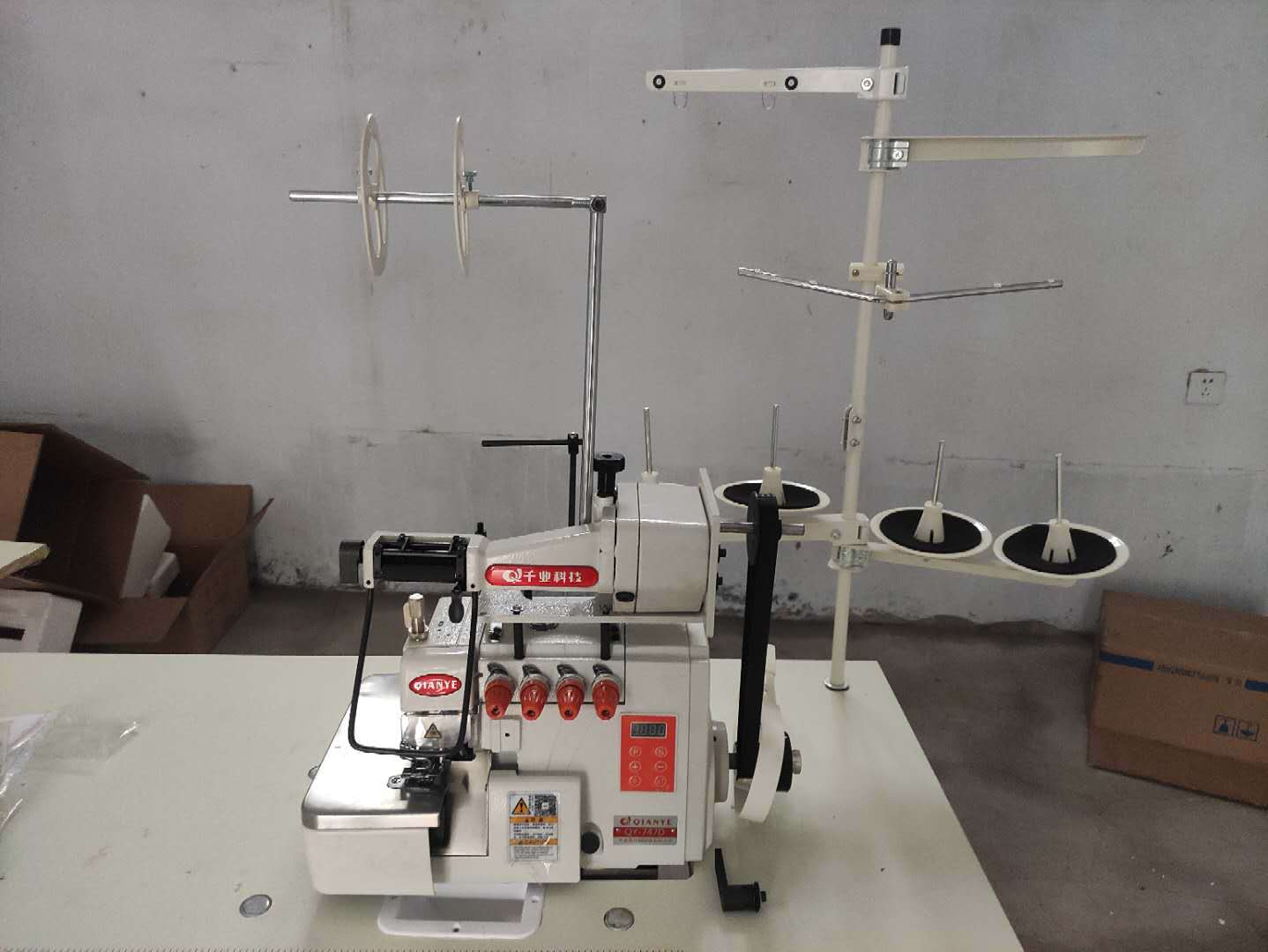 浴帽拷边机三线包缝机银剑款747锁边机工业缝纫机厂家直销