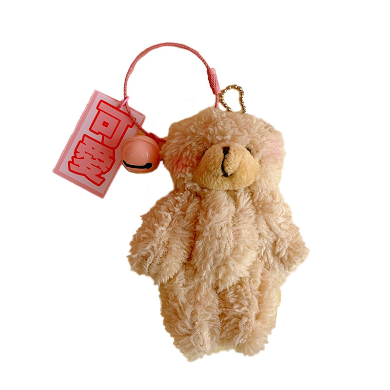 Stay Cute Girl Cute Pendant Plush Doll Little Bear Doll Doll and Bag Pendant Soft and Adorable Accessories Keychain Female