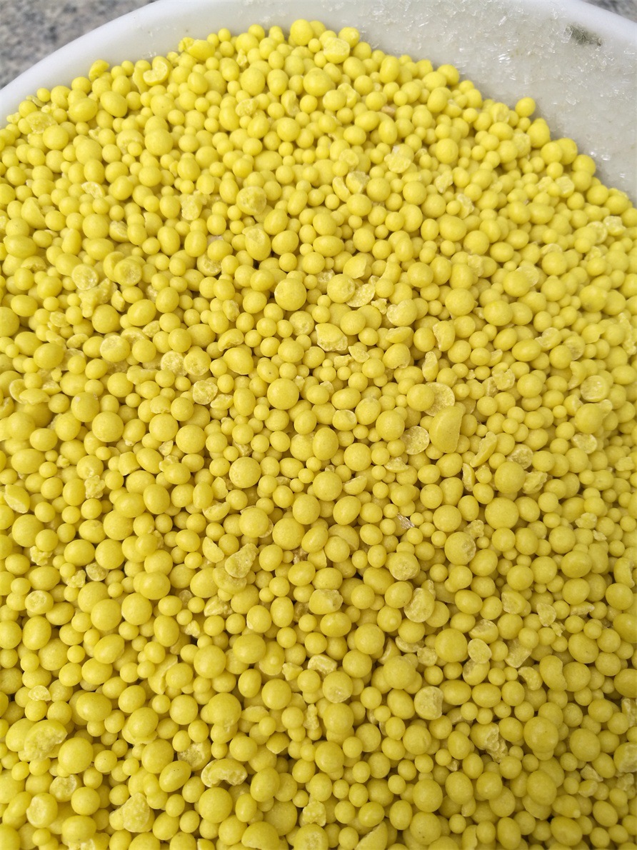 高塔造粒复合肥2055黄色颗粒