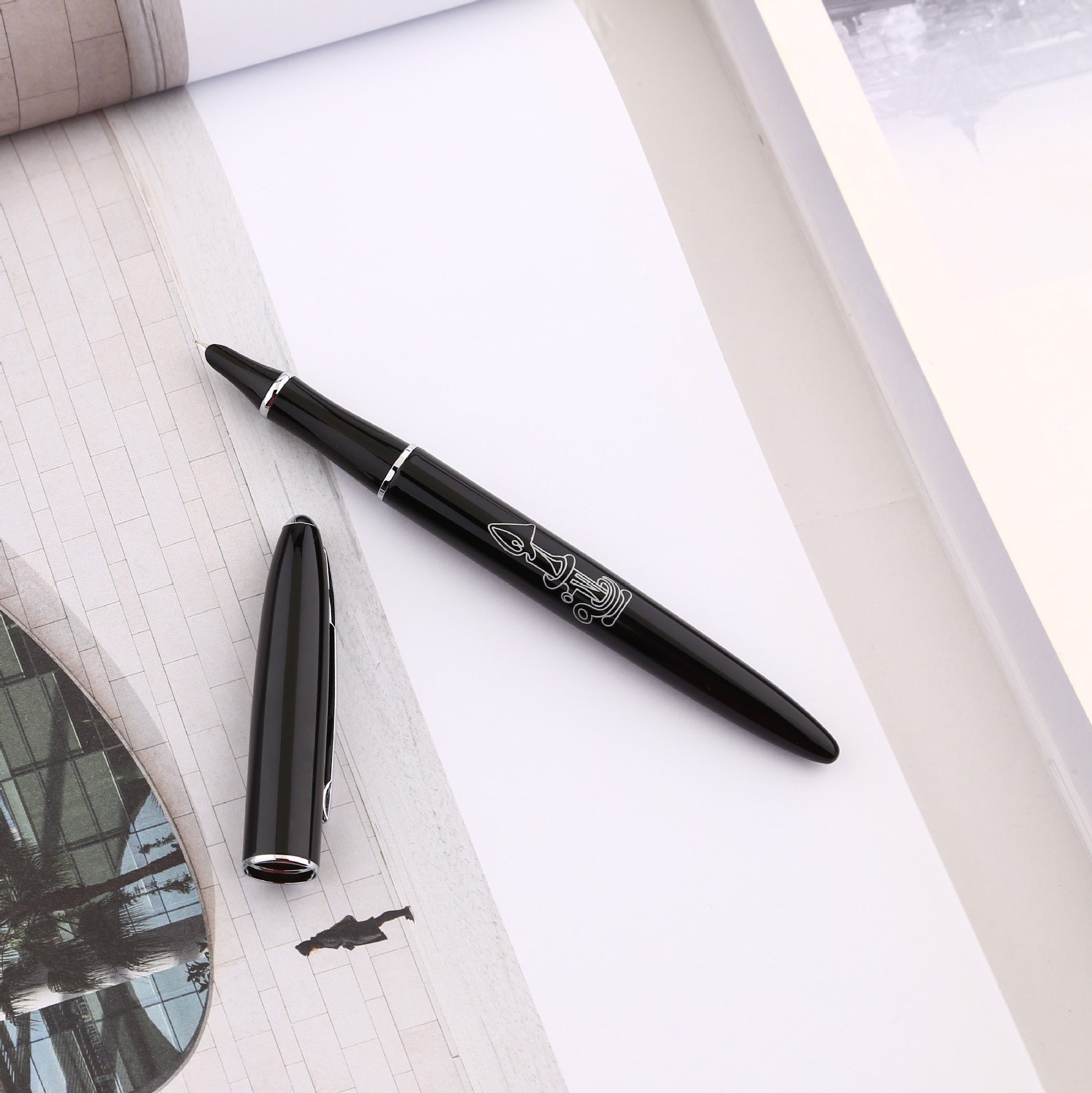 毕加索606钢笔 铭志系列 学生财务办公书法签字笔 可替换墨囊定制