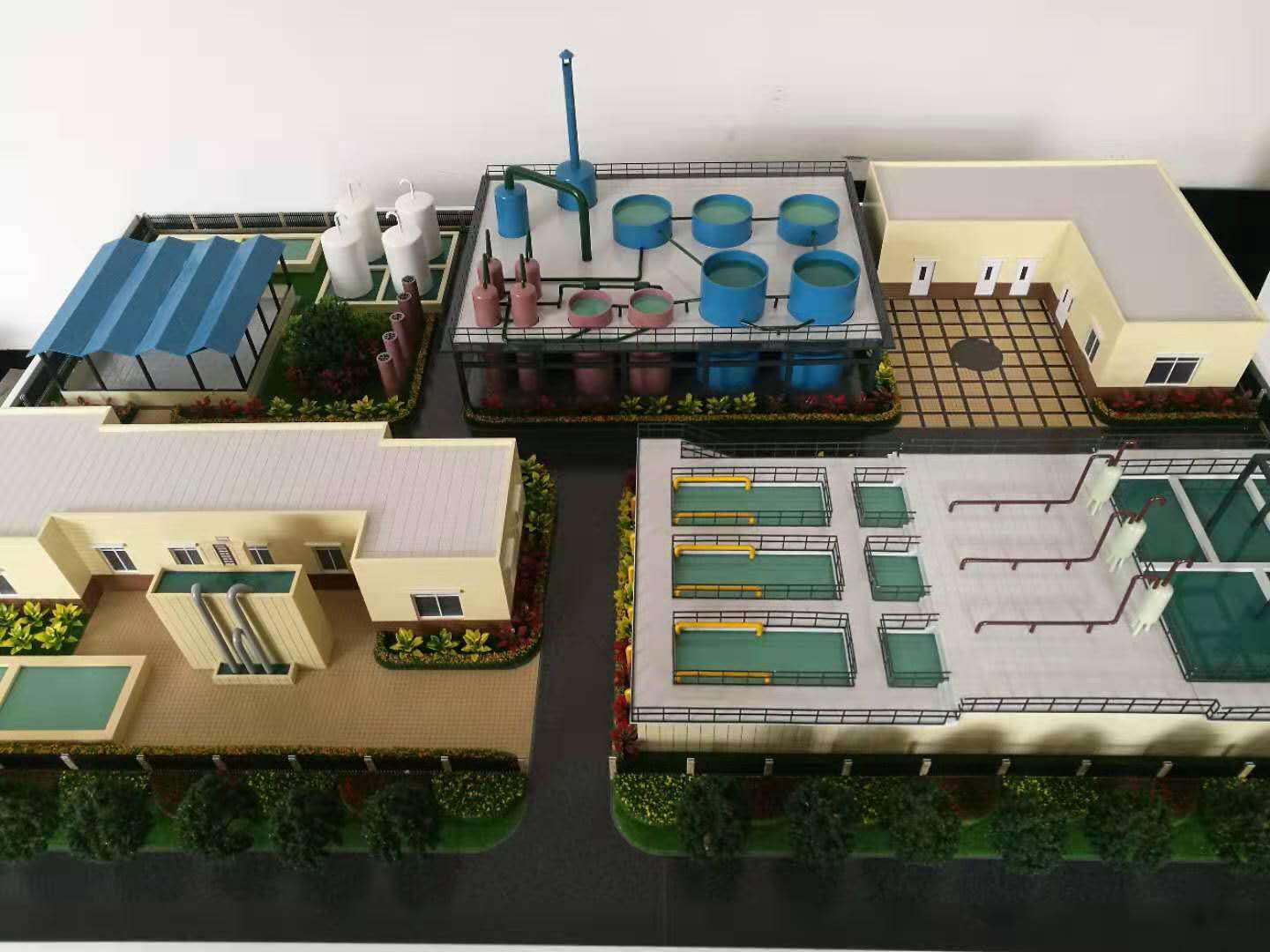 《定制模型》机械动态模型 展馆场景沙盘 环保污水处理模型