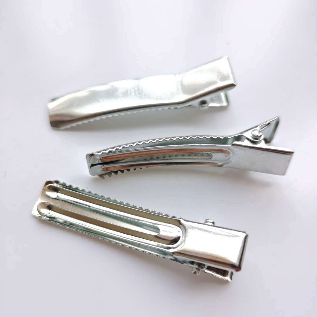 高品质电镀双叉鸭嘴夹 手工diy配件 鸭嘴夹加厚5cm双叉铜钉夹配件