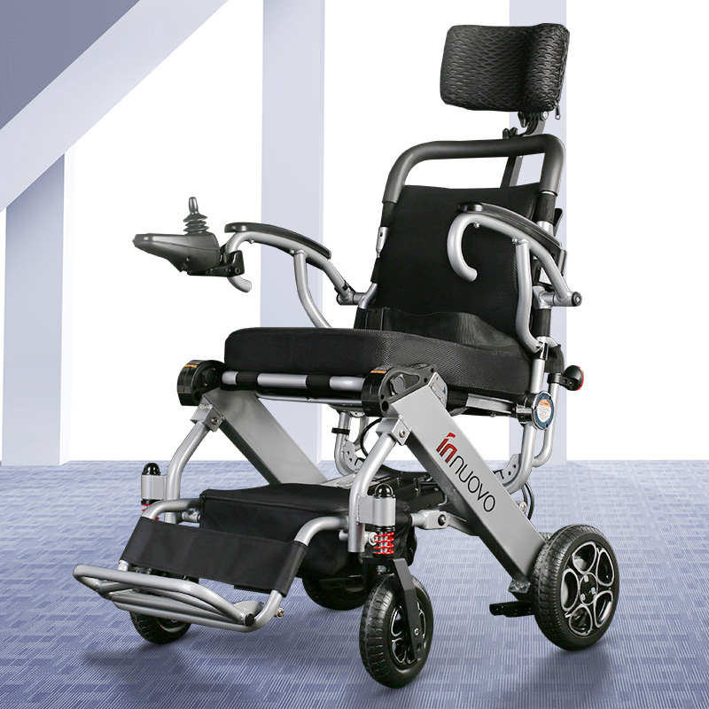 英洛华电动轮椅车老年人残疾人轻便可折叠智能全自动铝合金代步车