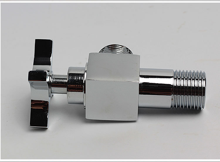 十字手柄全铜三角阀门热水器水阀冷热水阀门开关三通家用八字阀