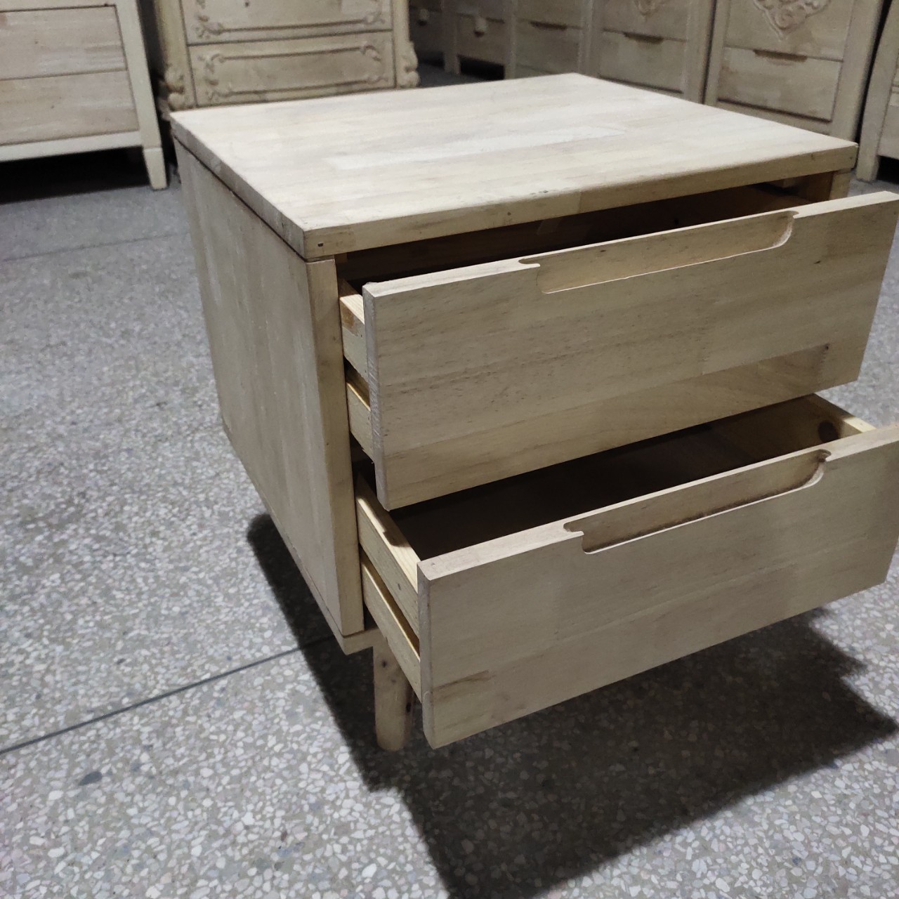 厂家直销北欧床头柜白茬现代床头柜白坯家具床头柜简约床头柜白胚