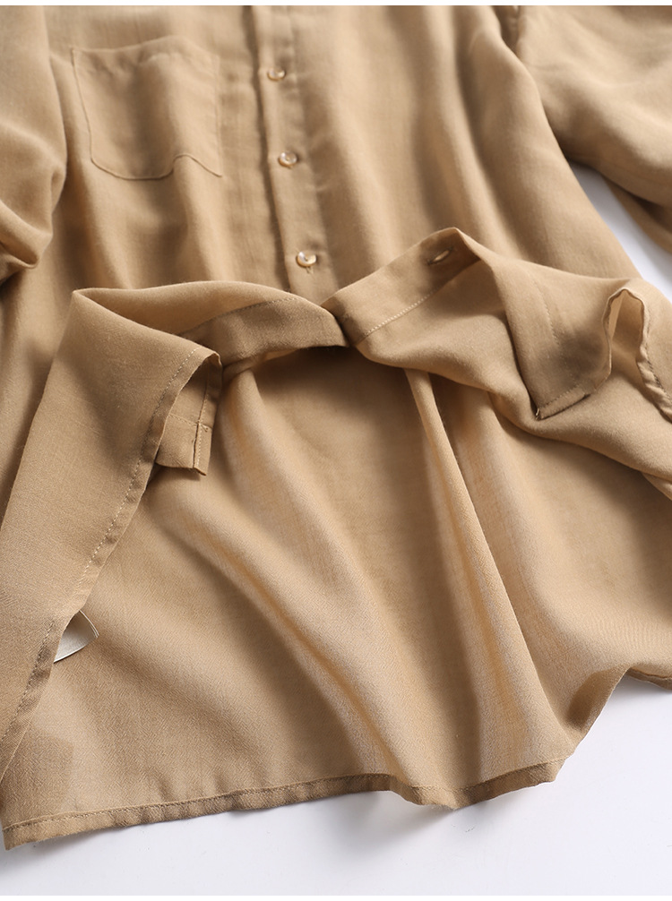限量· 雀茶色!设计师款 显瘦灯笼袖衬衫