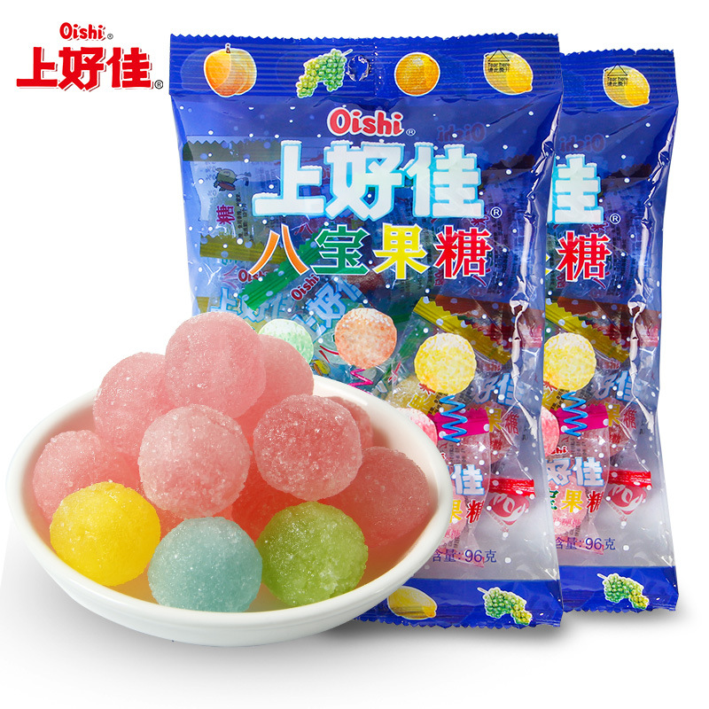 上好佳八宝糖96g袋水果硬糖休闲糖果喜糖批发儿童零食糖果散装