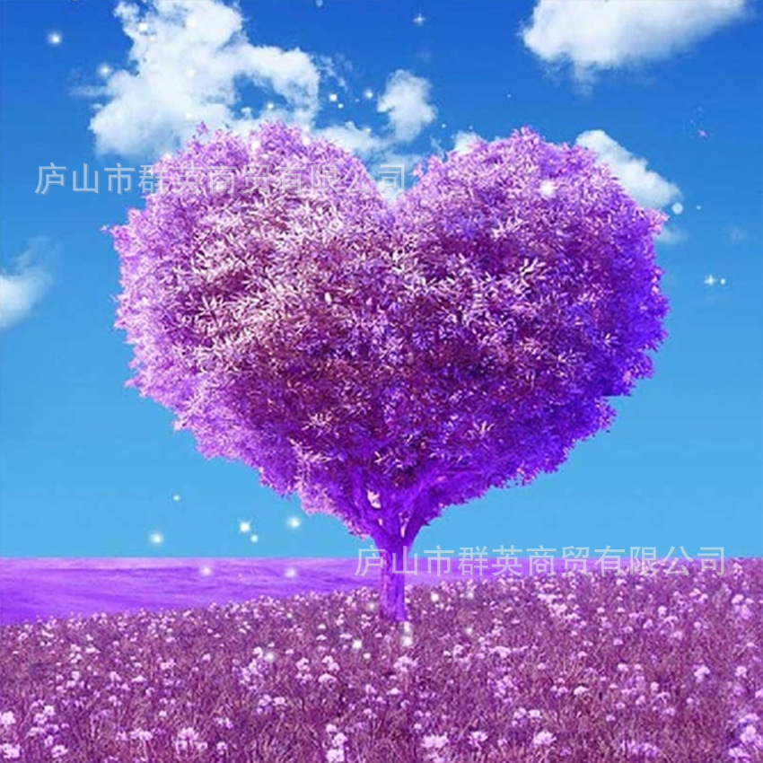 圣诞节钻石画满钻紫色爱心树新款跨境电商亚马逊爆款热销厂家直销
