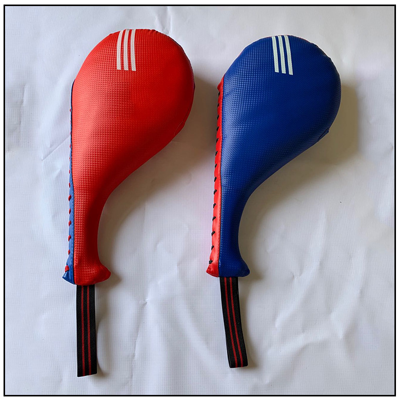 批发训练脚靶 儿童训练跆拳道靶 格斗健身拳击皮革双叶鸡腿靶