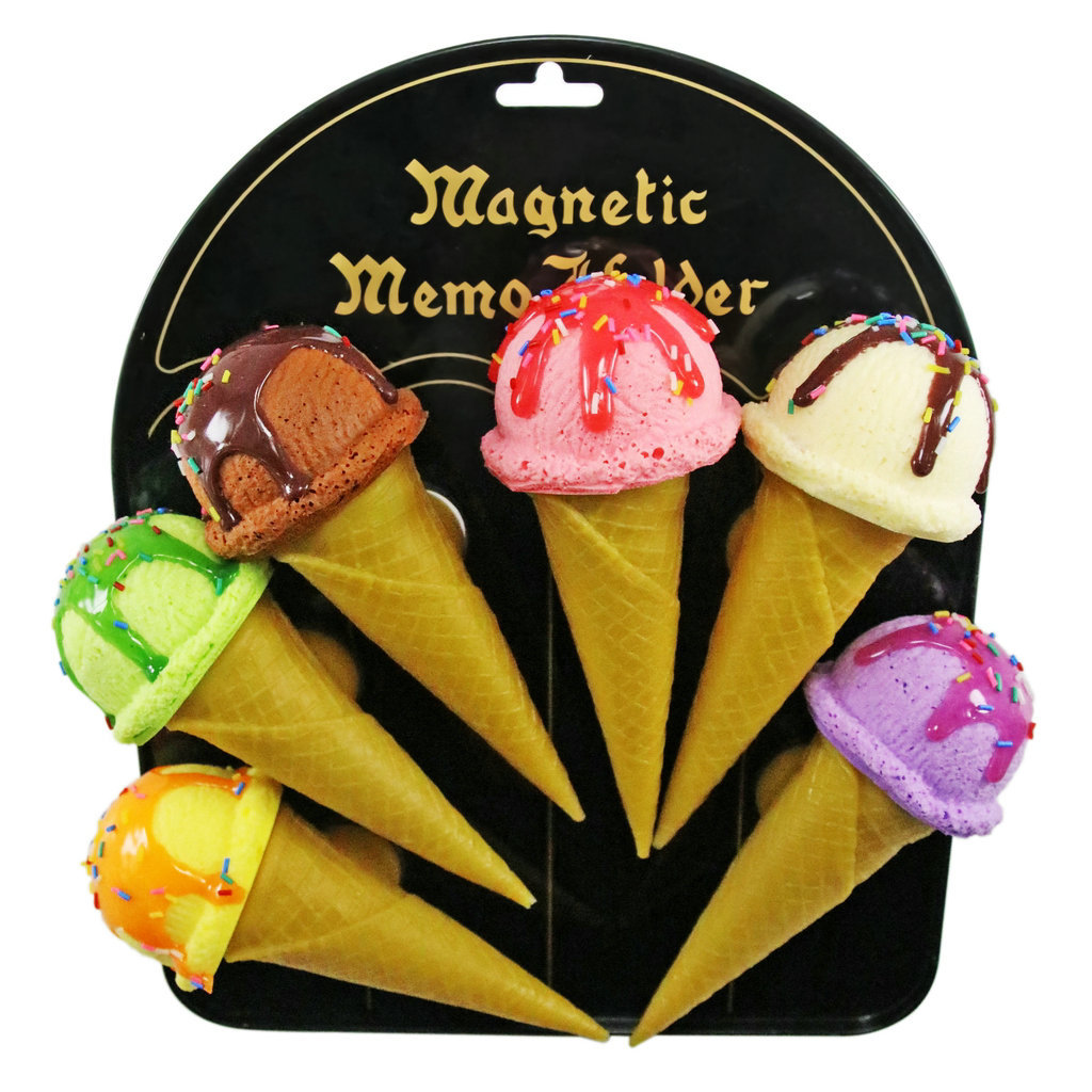 物美价廉彩针脆筒冰淇淋冰箱贴ice-tb创意家居摆设橱窗展摄影布景